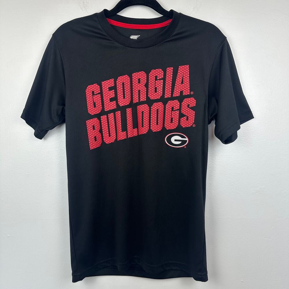 Colosseum Mens Georgia Bulldogs University Active Black Crewneck T-Shirt Small